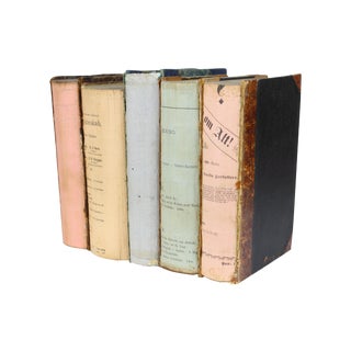 Deconstructed Antique Books - Set of 5 For Sale