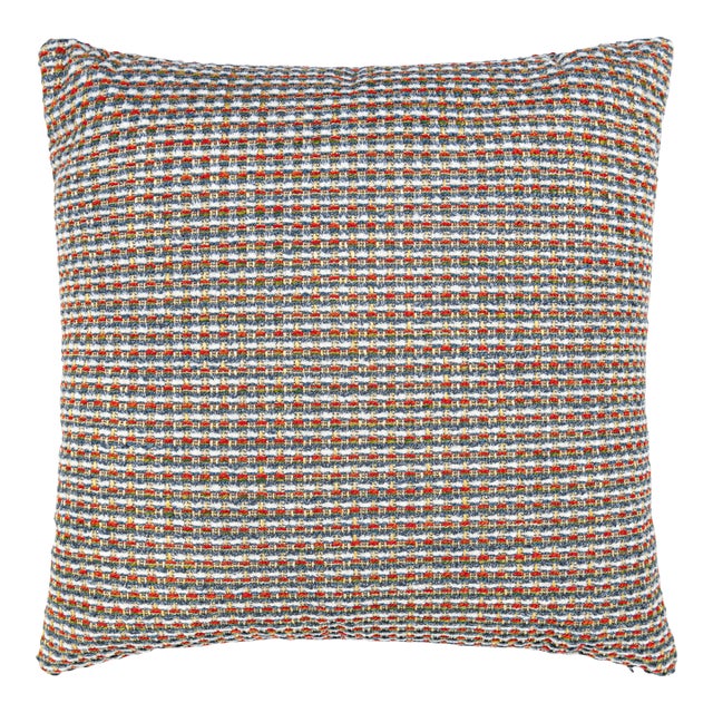 The House Of Scalamandré Heatherton Square Pillow In Preppy For Sale