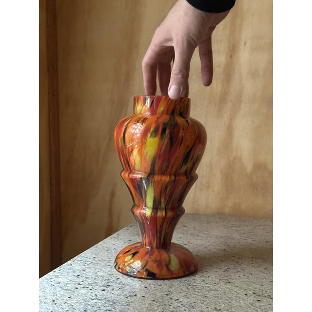 Antique Bohemian Baluster Vase from Kralik, 1920s For Sale - Image 9 of 12