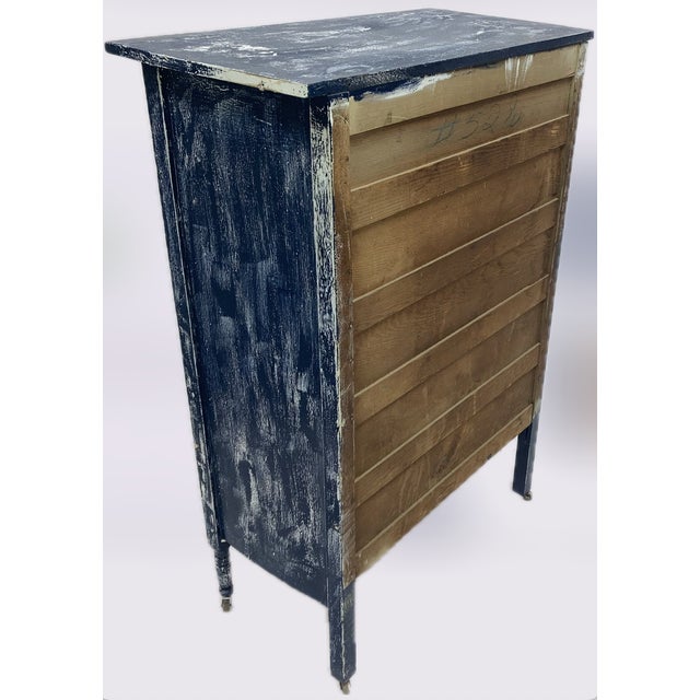 Antique Painted Pine Chest of Drawers With Distressed Finish For Sale - Image 4 of 6