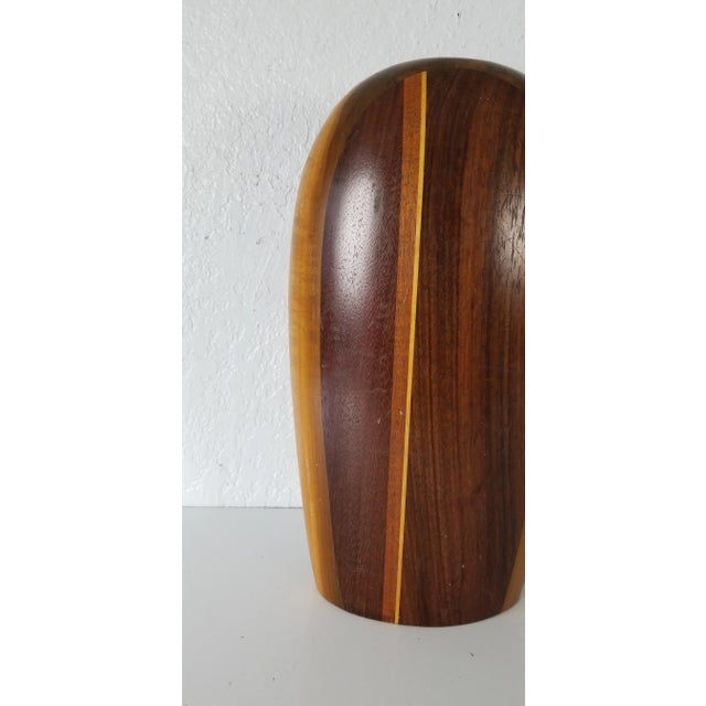 Mid-Century Modern Paul La Montagne Art Turned Wood Vase For Sale - Image 3 of 11