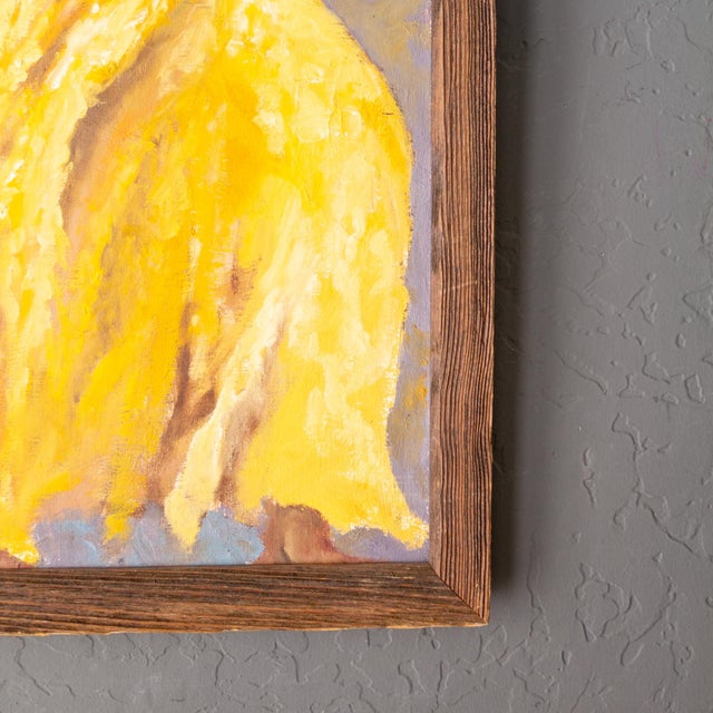 Figure Painting of a Girl in Yellow on a Soutwestern Mesa Landscape For Sale - Image 10 of 14