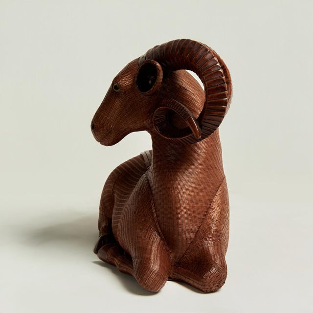Vintage Chinese Wicker Ram Box From the Shanghai Collection For Sale In West Palm - Image 6 of 12