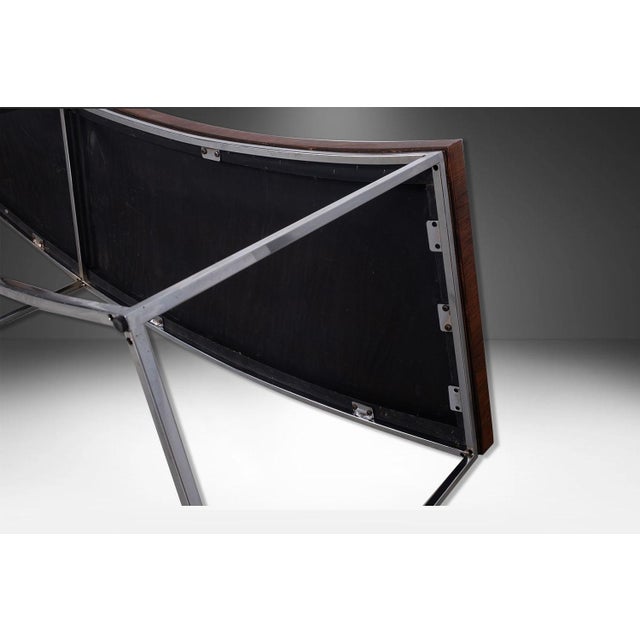 Brown 1970s Milo Baughman Thayer Coggin Curved Sofa Console Table Bench For Sale - Image 8 of 11