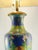 Vintage Chinese Cloisonné Vase Table Lamp With Floral Motif on Wood Base, 1930s–1950s For Sale - Image 13 of 13