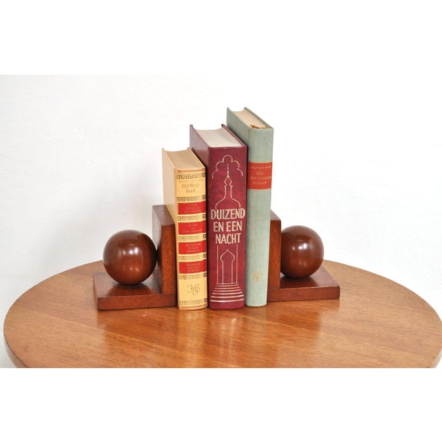1930s Art Deco Oak Bookends, 1930s, Set of 2 For Sale - Image 5 of 9