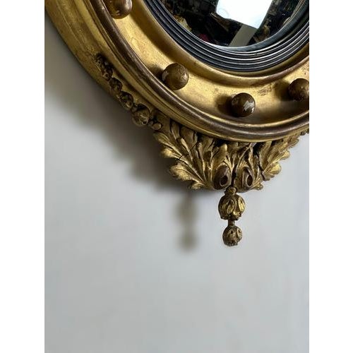 Antique English Convex Mirror, 1800s For Sale - Image 4 of 12