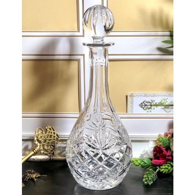 Poland Decanter Ball Stopper Fans / Hand Cut Crafted Lead Crystal