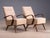 A pair of bentwood lounge armchairs designed by Jaroslav Šmídek, produced in Czechoslovakia. The chairs feature sculptural...