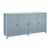 Contemporary Matthew Izzo Home Evander Languid Blue Four Door Rattan Buffet For Sale - Image 3 of 8
