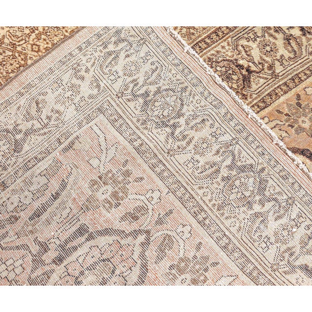 Persian Authentic Persian Tabriz Handmade Wool Rug For Sale - Image 3 of 7
