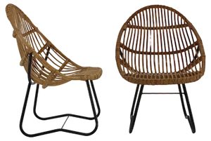 Set of Rattan Lounge Chairs by Uluv for Alan Fuchs, Czechoslovakia, 1960s