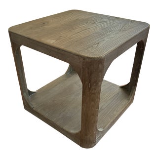 Restoration Hardware Martens Elm Square Side Table For Sale
