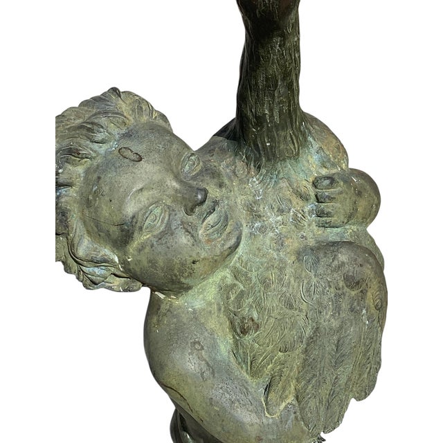 Verdigris Antique Italian Bronze Fountain For Sale - Image 8 of 10