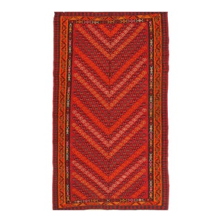 Pasargad DC Red Vintage Persian Reversible Kilim Flat Weave Rug For Sale