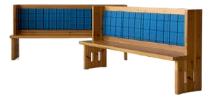 1970s Swedish Pine Upholstered Banquette Benches