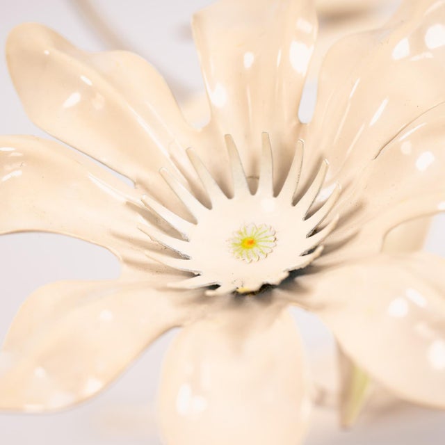 Vintage Holywood Regency Metal Glass Flower Table from Hans Kogl, 1970s For Sale - Image 5 of 14