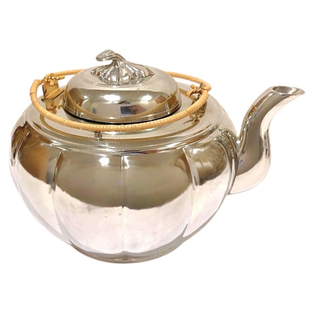 Asian Late 20th Century Royal Selangor Melon Pewter Teapot Large Collectible Malaysian Luxury Gift For Sale - Image 3 of 17