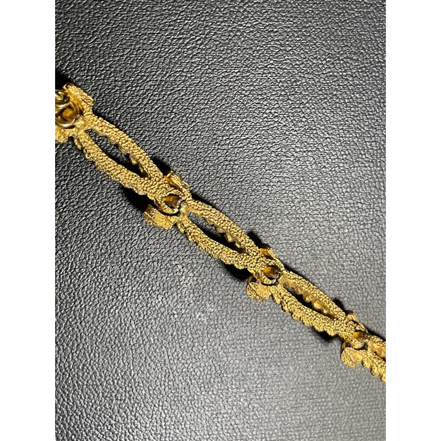 Gold MCM Jewelry by Trifari "Twisted Cord" Golden Rope Link Choker Necklace For Sale - Image 8 of 8