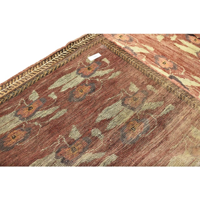 Mid 20th Century Vintage Turkish Oushak Rug - 04'03 X 06'08 For Sale - Image 5 of 6