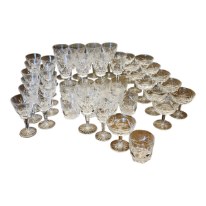Mid 20th Century Ashling Cut by Waterford Crystal Stemware Collection Service for 12- 48 Pieces