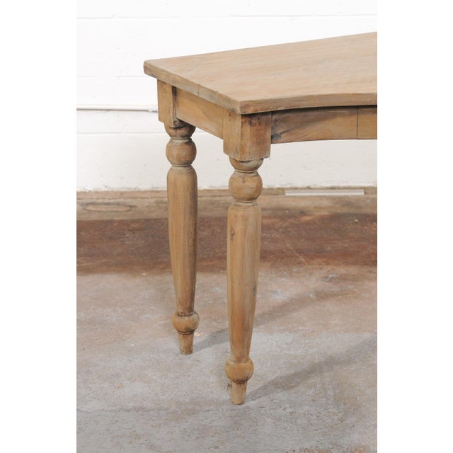 French Country 19th C. Bow-Front Console For Sale - Image 4 of 12
