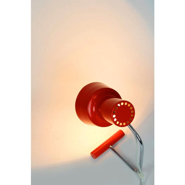 Mid-Century Modern Red Table Lamp attributed to Josef Hurka for Napako, 1960s For Sale - Image 3 of 18
