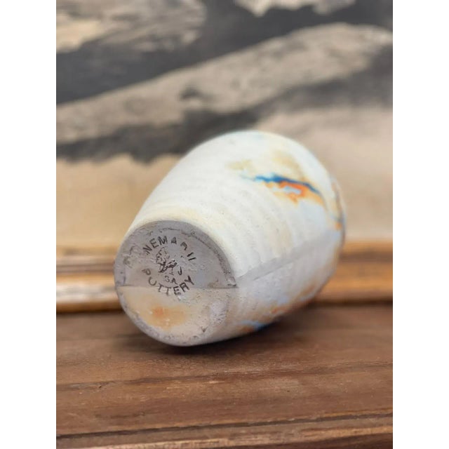 Ceramic Vintage Handmade Nemadji Minnesota Multicolored Stamped Ceramic Vase For Sale - Image 7 of 7