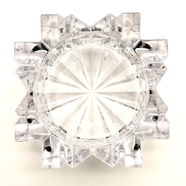 Tiffany and Co. Heavy Crystal Trinket Dish or Ashtray For Sale - Image 4 of 7