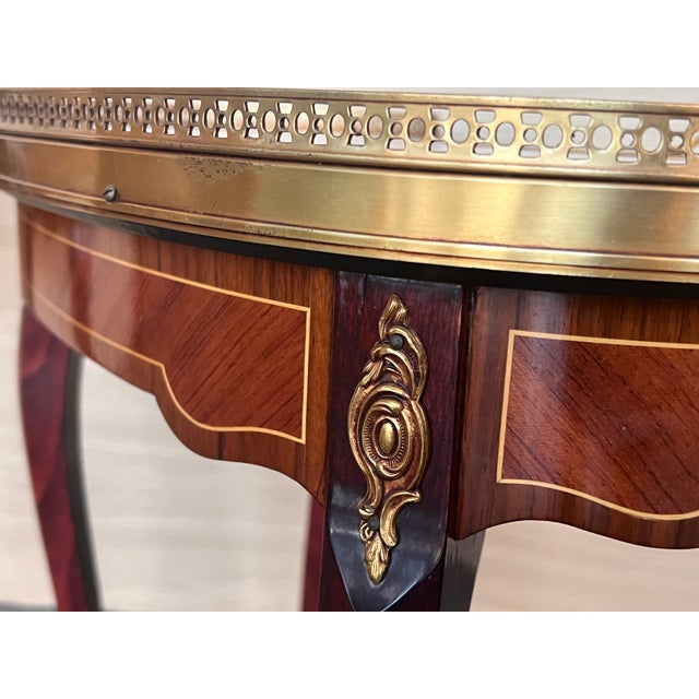 Pair of French Kidney Shape Nightstands Bedside Tables Louis Xvi, Circa 1910 For Sale - Image 11 of 12