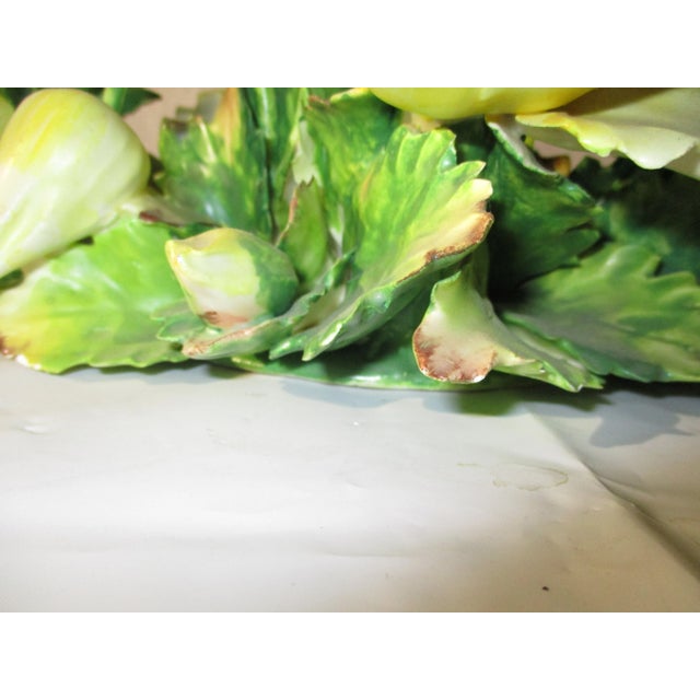 1990s 1990s Italian Ceramic Floral Bouquet For Sale - Image 5 of 10