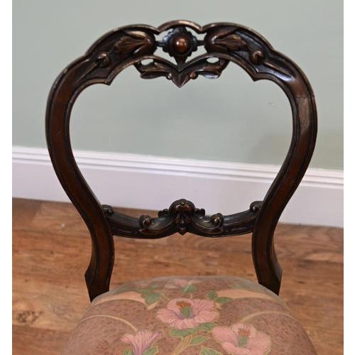 Victorian Balloon Back Salon Chairs, Set of 2 For Sale - Image 3 of 6