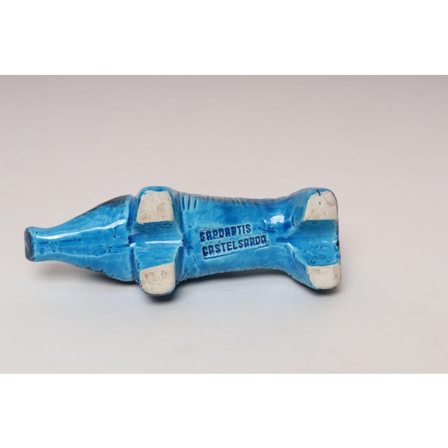 Vintage Italian Rimini Blu Ceramic Boar by Aldo Londi for Bitossi For Sale - Image 9 of 13