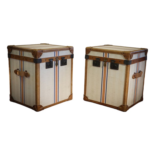 Vintage Trunks in Leather by Timothy Oulton, 2010s, Set of 2 For Sale