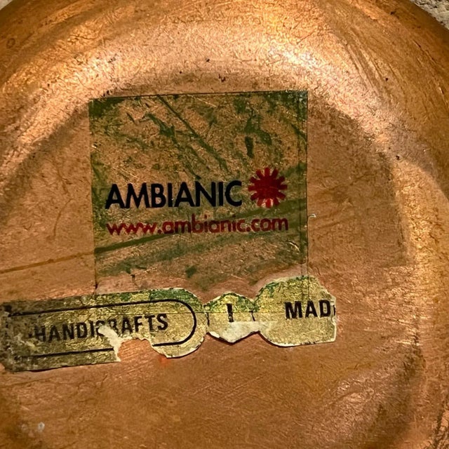 1960s 1960s Speckled Lavender Pink Enamel Dish Midcentury Modern Copper Art For Sale - Image 5 of 9