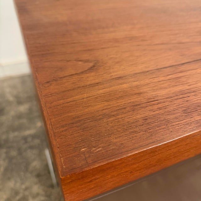 Mid-Century Modern Peerless Steel Equipment Co. Walnut and Steel Credenza For Sale - Image 3 of 12