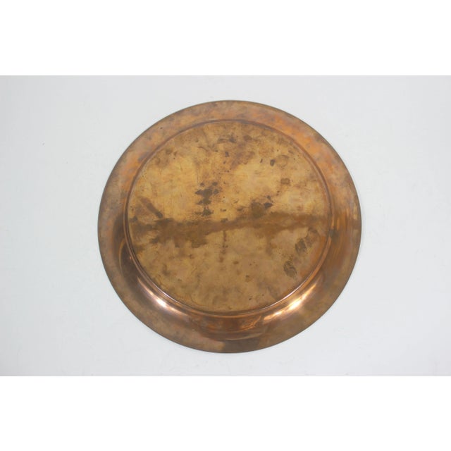Mid 20th Century Mid Century Copper Drinks Tray With Light Hammered Detail For Sale - Image 5 of 7