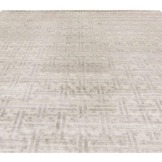 Contemporary Terra Rug in Natural Wool by Doris Leslie Blau For Sale - Image 4 of 7