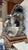 Vintage Foo Dogs Gray Marble Chinese Temple Lions 6” Tall For Sale - Image 4 of 14