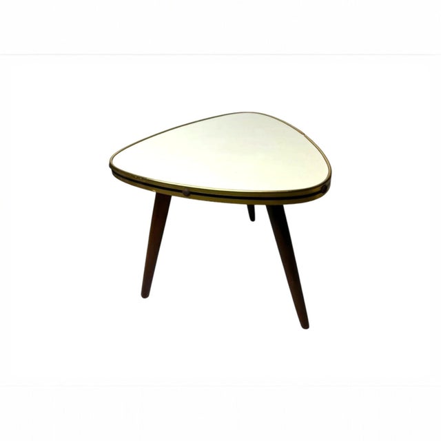 Vintage Side Table with Rounded Triangular Top, 1950s For Sale - Image 6 of 6