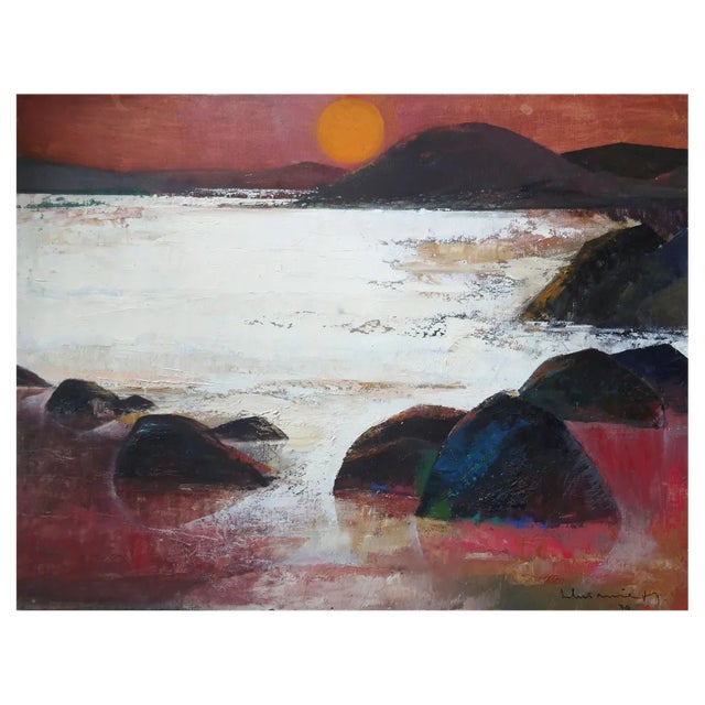 Laimdots Murnieks, Sunset, 1979, Oil on Canvas For Sale