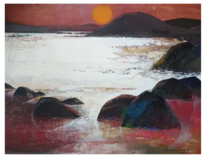 Laimdots Murnieks, Sunset, 1979, Oil on Canvas