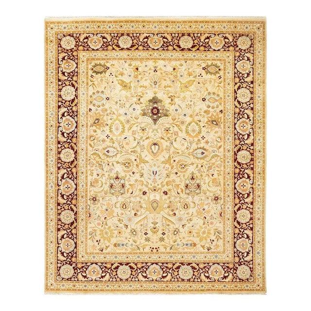 Mogul Collection Hand-Knotted Area Rug - Ivory 8' 2" x 10' 2" For Sale - Image 4 of 4