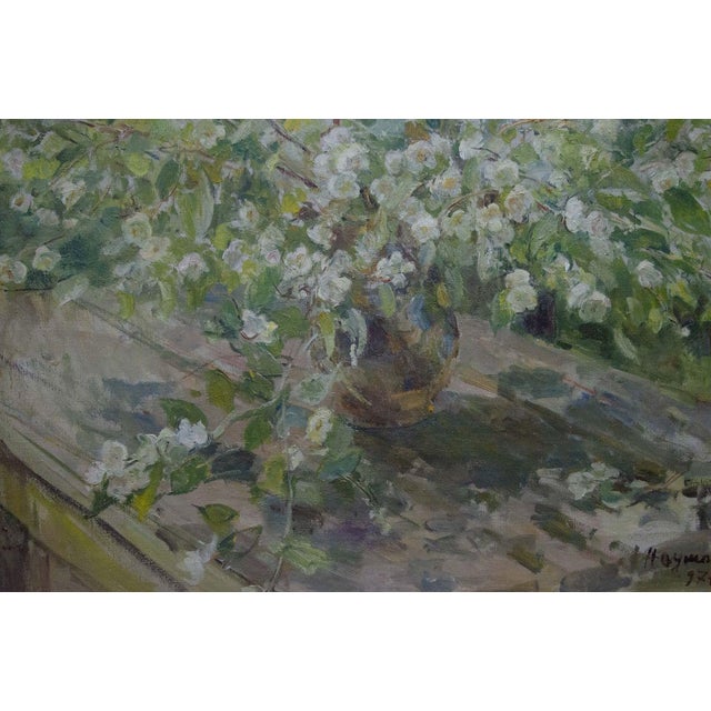 *** ABOUT THIS PAINTING *** * TITLE: ""Flowers"" * ARTISTS: Naumova Tamara Sergeevna * SIZE: 90x90 cm/'35.43x35.43 inches'...