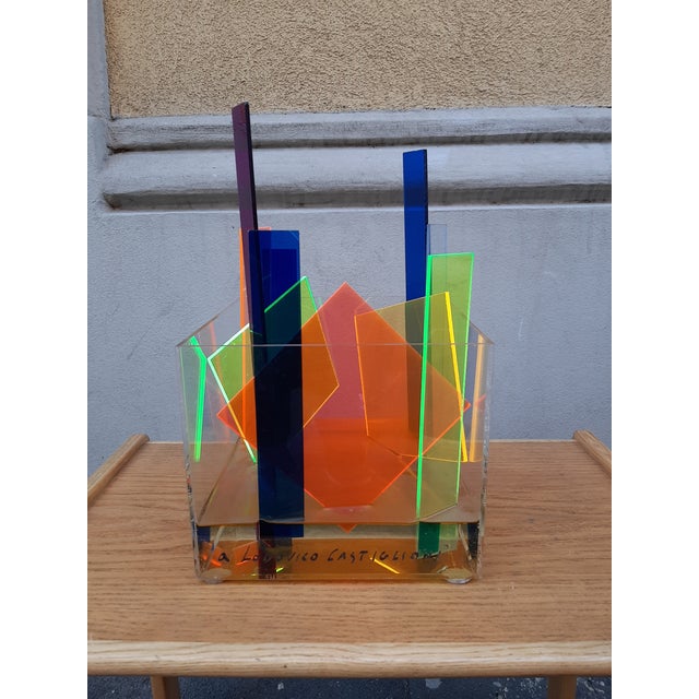 Glass Polimero Arte Sculpture by Ludovico Castiglioni, 1969, in Very Good conditions. Designed 1970 to 1979 I have...