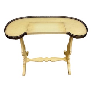Vintage French Louis XV Style Kidney Shaped Writing Desk Center Table Vanity For Sale