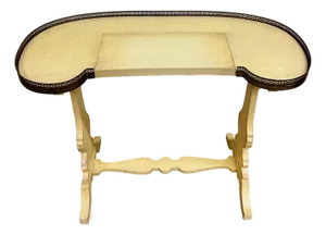 Vintage French Louis XV Style Kidney Shaped Writing Desk Center Table Vanity