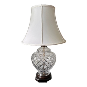 Vintage Cristal d'Albret Lead Crystal Table Lamp France Cut Crystal Base