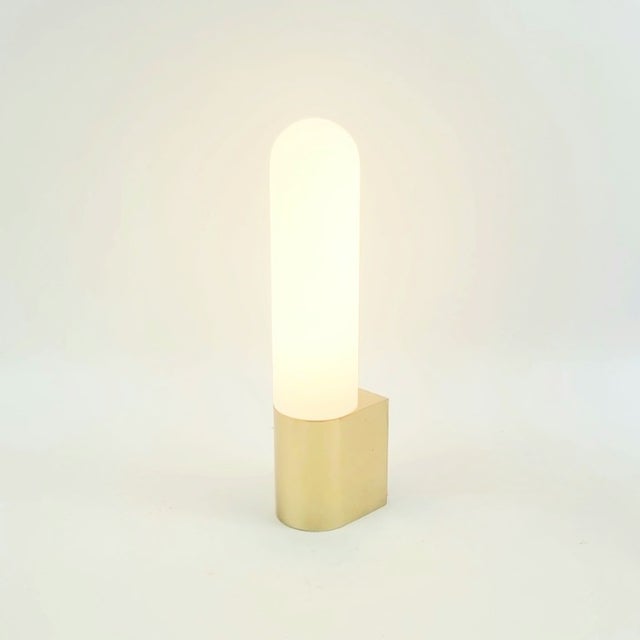 Glashütte Limburg Vintage Opaline Glass Wall Lights/Sconces From Limburg - a Pair For Sale - Image 4 of 8