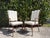 Brown Vintage Hammered Iron Scroll Arm Lounge Chairs With Brass Finials, a Pair For Sale - Image 8 of 18